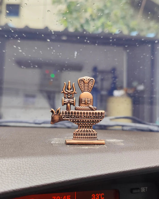 Shivling Dashboard Idol with Nandi & Trishul