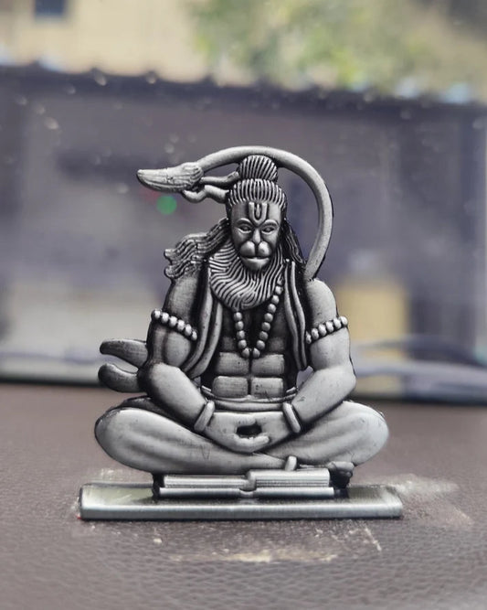 Meditating Lord Hanuman Idol – Antique Finish