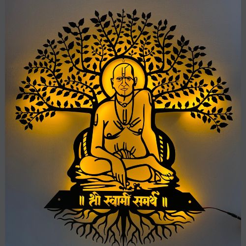 Vatavruksha Swami Samarth LED Metal Wall Decor