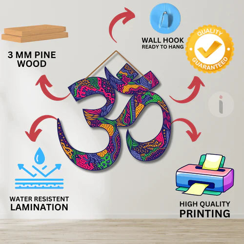 Om Wooden Wall Hanging