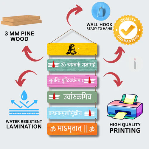 Mahamrityunjaya Mantra Colour Wall Hanging