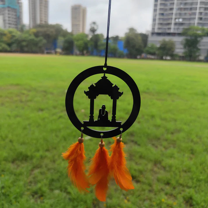 Shree Swami Samarth Car Hanging with Temple Frame